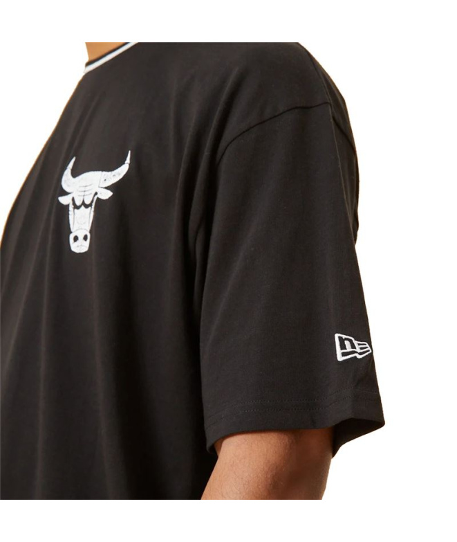 Camiseta New Era Chicago Bulls Gráfico M Preto