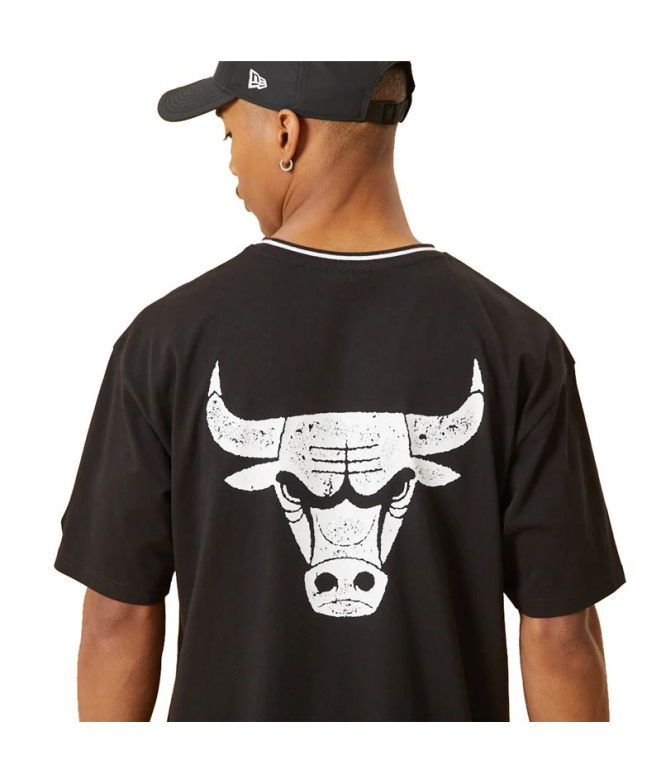 Camiseta New Era Chicago Bulls Gráfico M Preto