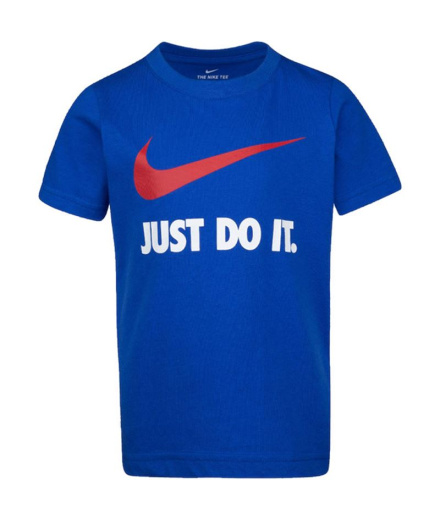 Camiseta de manga curta Nike Swoosh Infantil Blue