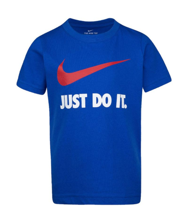 Camiseta de manga curta Nike Swoosh Infantil Blue