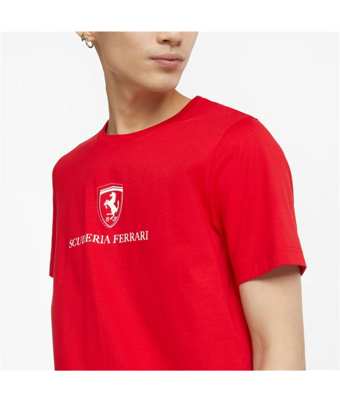 T-shirt Ferrari Race Graphic M Rouge