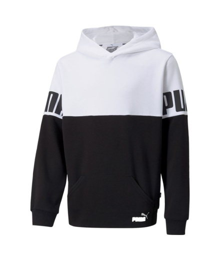 Sudadera con capucha Puma Power Colorblock Boy White
