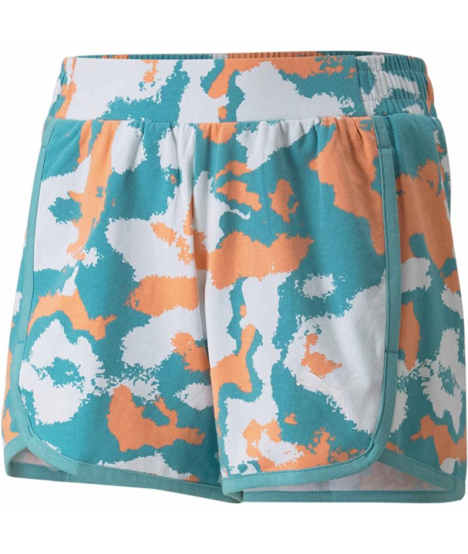 Calça curtos Puma Alpha AOP Girls White