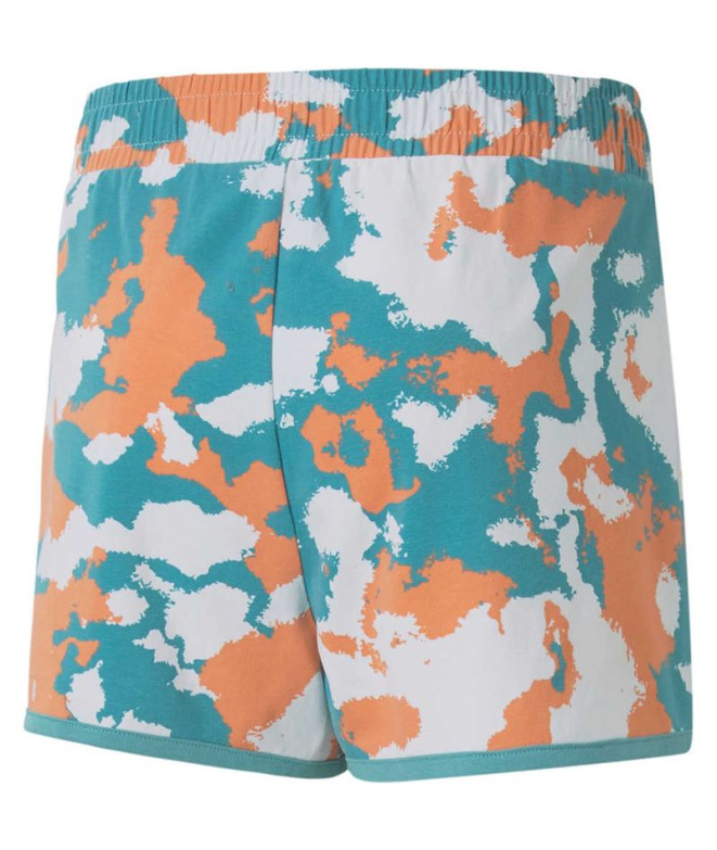 Calça curtos Puma Alpha AOP Girls White