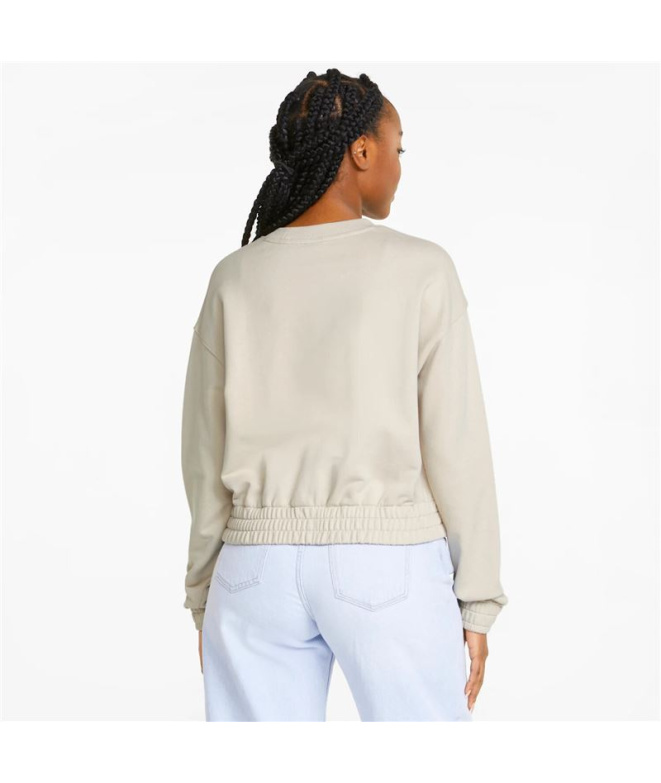 Sudadera Puma HER Crew W Beige