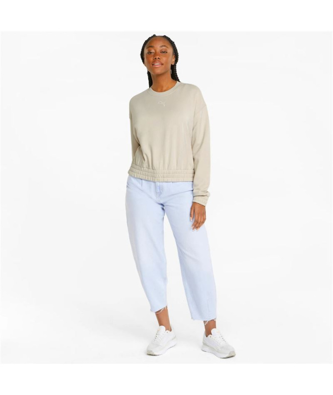 Sudadera Puma HER Crew W Beige