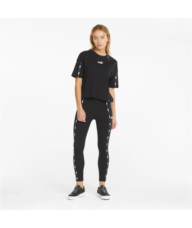Camiseta Puma Power Tape Crop W Preto