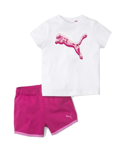 Ensemble Puma Minicats Alpha Short bébé Rose