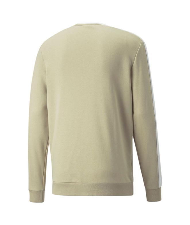 Sweat Puma ESS+ Block Crew M Blanc