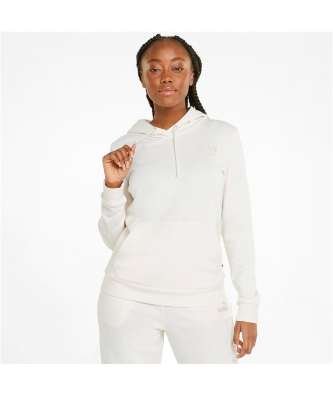 Sweat Puma Essentials Embroidery Femme Blanc