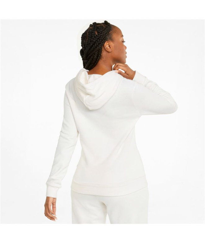 Sweat Puma Essentials Embroidery Femme Blanc