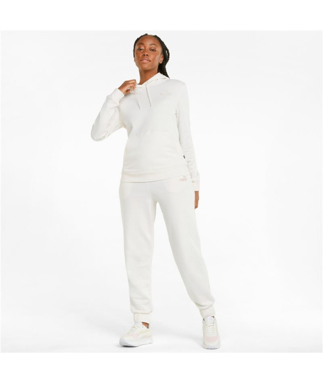 Moletom Puma Essentials Embroidery Mulher White