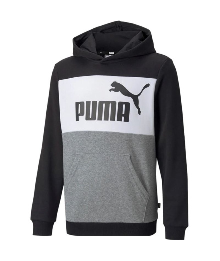 Sweat Puma Essential Colorblock Garçons Noir