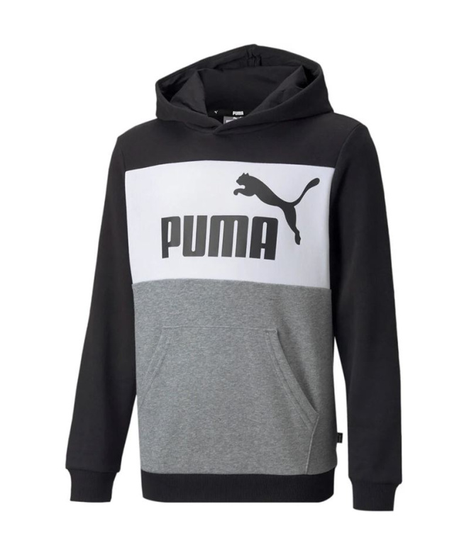 Sweat Puma Essential Colorblock Garçons Noir