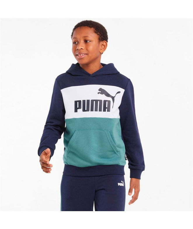 Sweat Puma Essential Colorblock Garçons Bleu