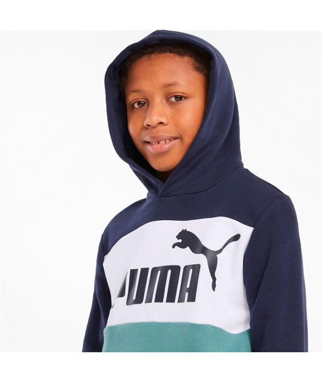 Sweat Puma Essential Colorblock Garçons Bleu