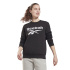 Moletom sem capuz Reebok identity Logo Fleece W Black