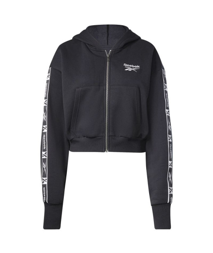 Chaqueta de chándal Reebok Tape Pack Full Zip W Black