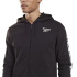 Chaqueta de chándal Reebok Identity Tape FZ M Black