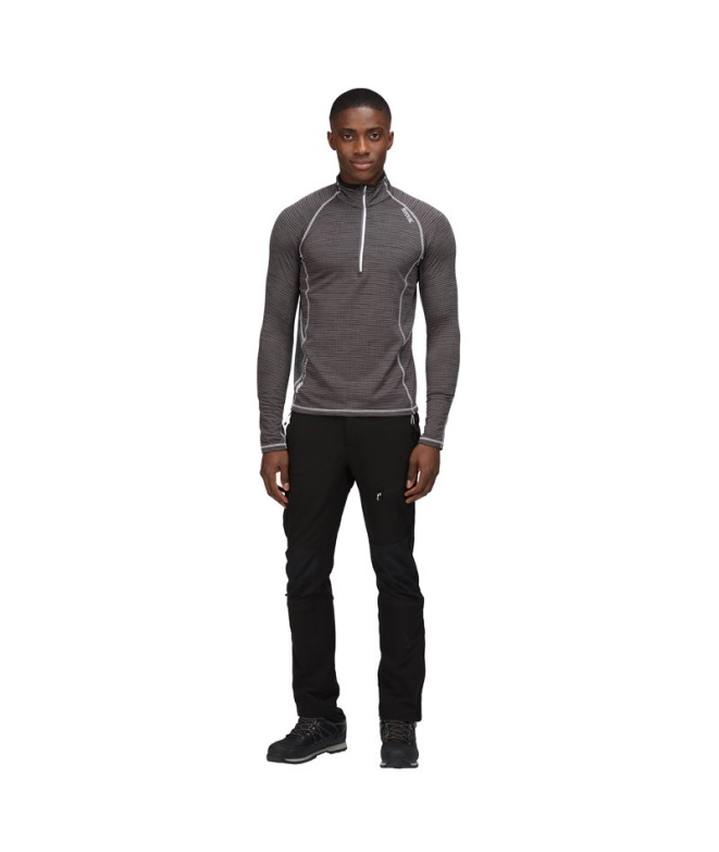 Camiseta Regatta Yonder Half-Zip M Cinza escuro