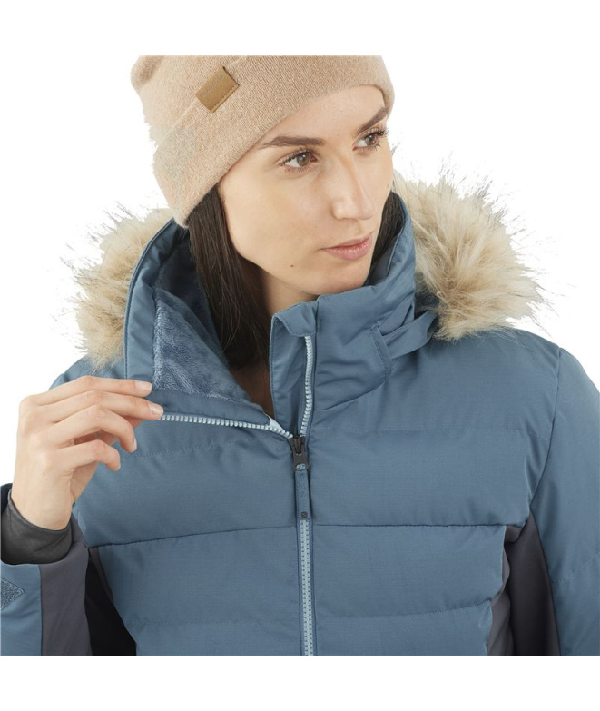Veste de ski Salomon Stormcozy W Bleu clair