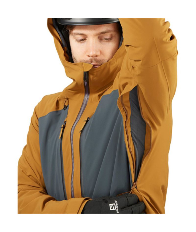 Veste de ski Salomon Highland M Brown
