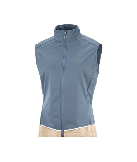 Gilet de running Salomon Light Shell W Bleu clair