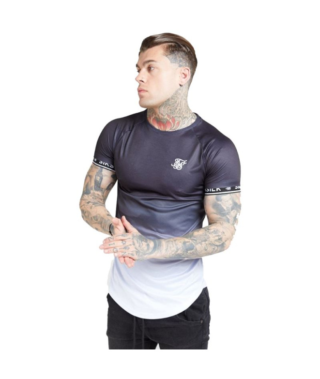 Camiseta Siksilk Raglan Curved Hem Hombre