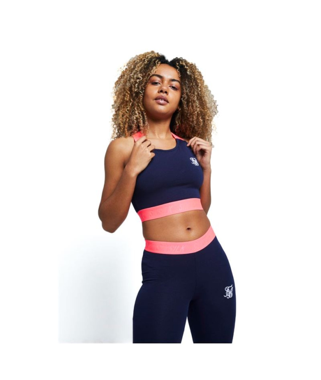 Top de Fitness Siksilk Neon Tape Bralette Mulher