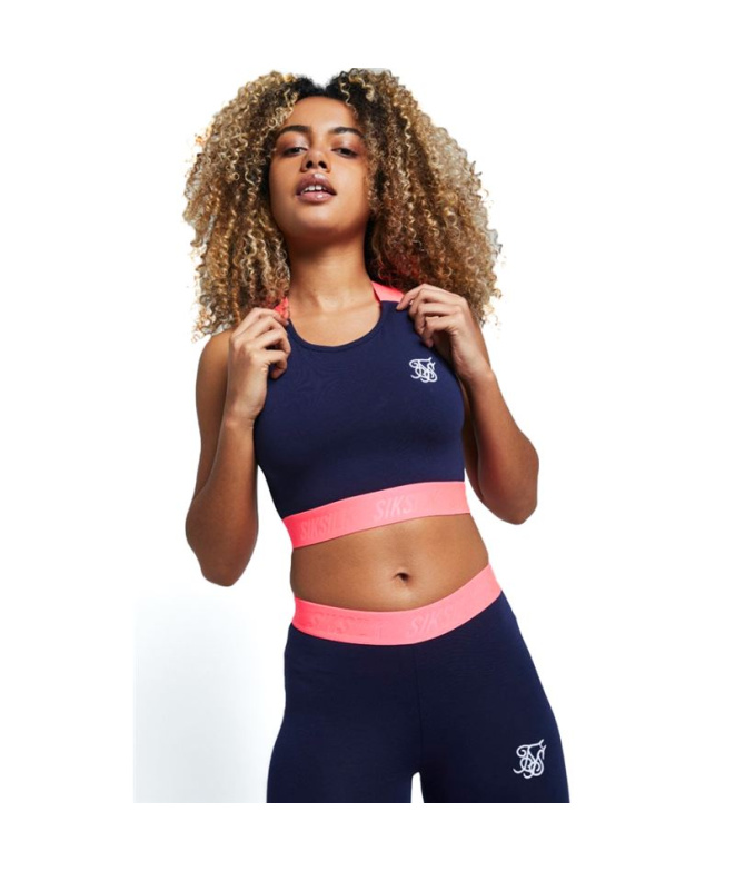 Haut de Fitness Siksilk Neon Tape Bralette Femme