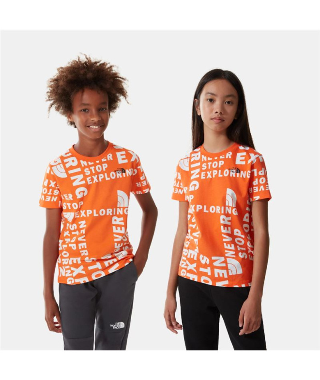 Camiseta The North Face Simple Dome Jr Laranja