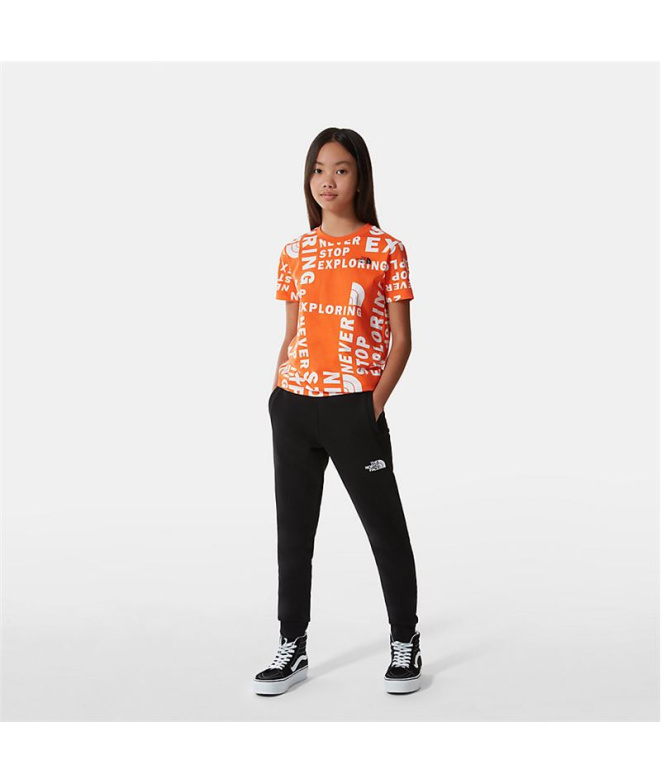 Camiseta The North Face Simple Dome Jr Laranja