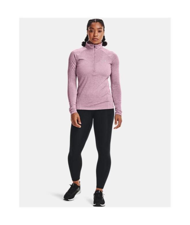 Sweat mi-zip Under Armour Tech™ Twist W Mauve Pink