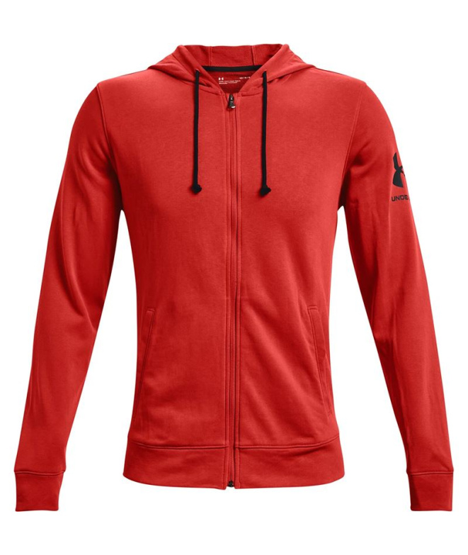 Veste Under Armour Rival Terry Homme Rouge/Noir