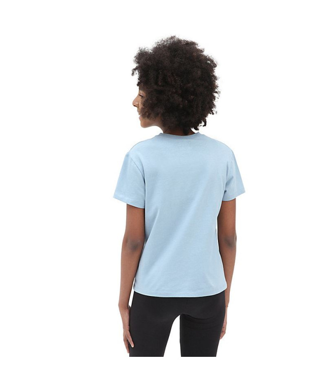 Camiseta Vans Flying V Crew Menina Azul