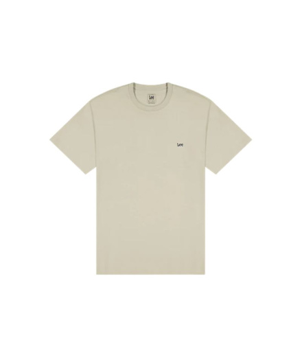 Camiseta Lee Ss Patch Logo Hombre Beige
