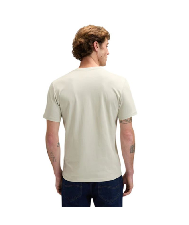 Camiseta Lee Ss Patch Logo Homem Bege
