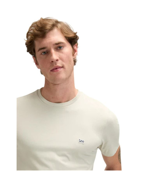 T-shirt Lee Ss Patch Logo Homme Beige