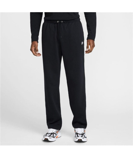 Calça Nike Club French Terry Open-Hem Homem Preto/Branco
