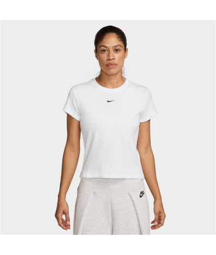 Camiseta Nike Sportswear Tight Ribbed Short-Sleeve Mujer...