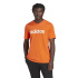 Camiseta Adidas Essentials Embroidered Linear Logo Hombre Semi Impact Naranja / Blanco