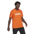 T-shirt Adidas Essentials Brodé Logo Linéaire Homme Semi Impact Orange / Blanc