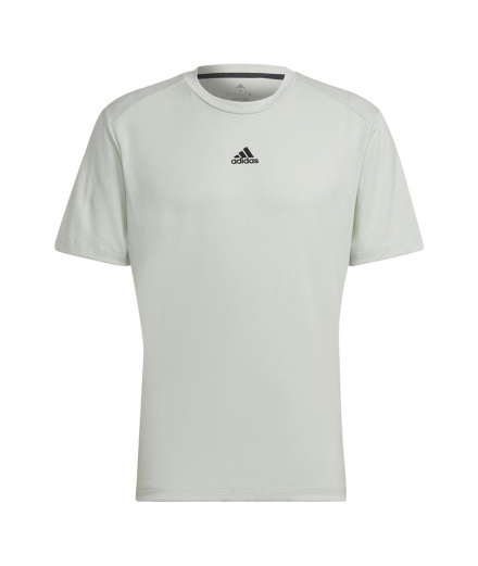 Camiseta de Yoga Adidas Aeroready Homem Linho Verde / Preto