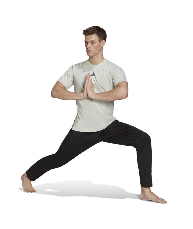 T-shirt de Yoga Adidas Aeroready Homme Lin Vert...