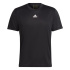 T-shirt à manches courtes Adidas Aeroready HIIT Back 3 Bandes Homme Noir / Jaune