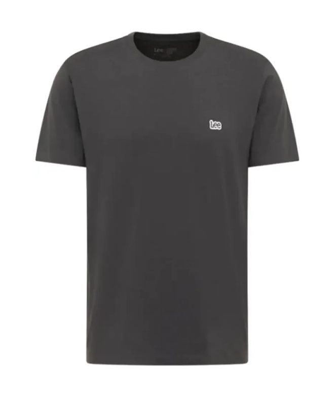 Camiseta Lee Ss Patch Logo Homem Preto