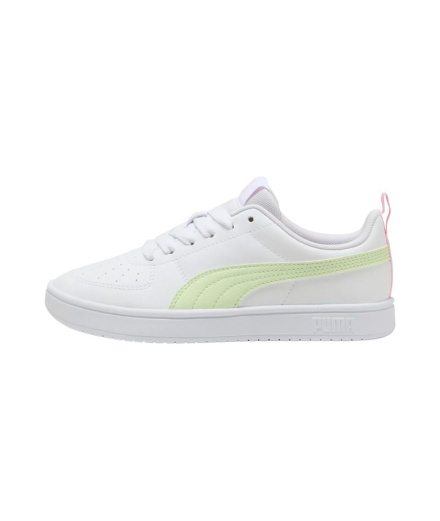 Chaussures de Puma Rickie Jr, Blanc-Pomme Spri, Enfant