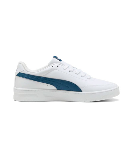 Chaussures Puma Court Classic Clean, Blanc-Noir, Unisexe