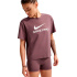Camiseta de Fitness Nike Pro Dri-Fit Loose Short-Sleeve Top Mulher Roxo