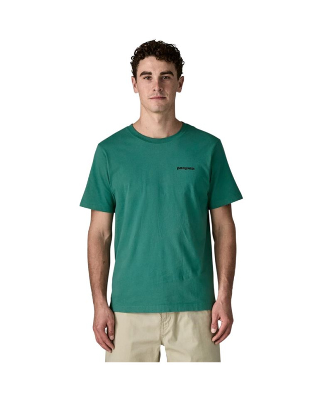 Camiseta Patagonia M'S P-6 Logo Homem Gema verde